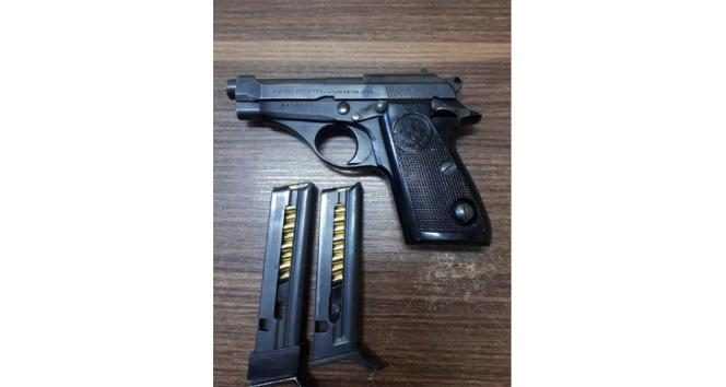 İnegöl'de tabanca ele geçirildi