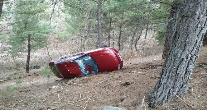 100 metreden uçtular, emniyet kemeri sayesinde sağ kaldılar