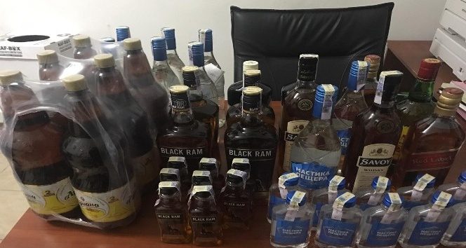 İnegöl'de kaçak içki ele geçirildi