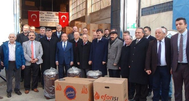 Bursalı sobacılardan ısıtan yardım